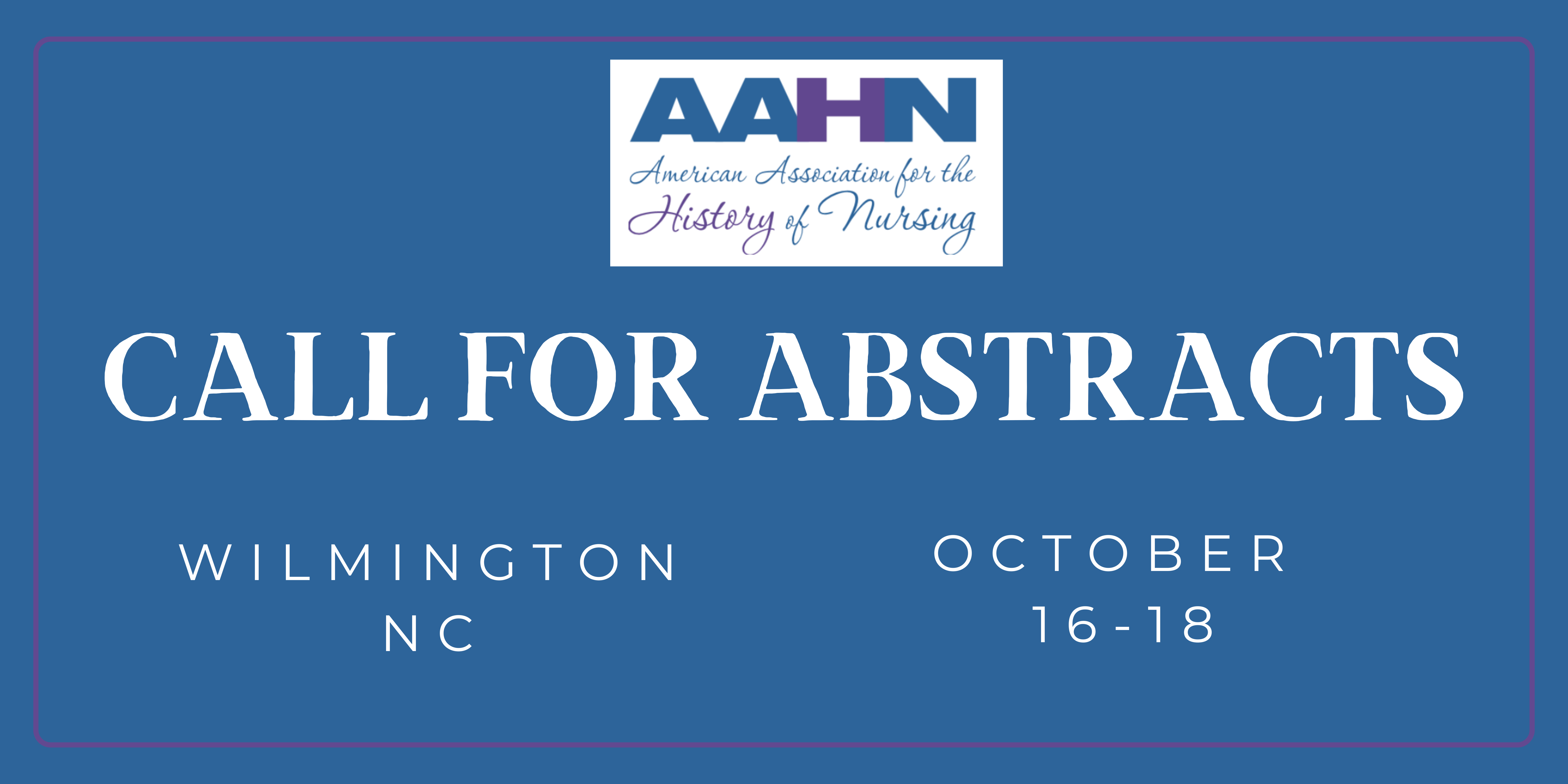 AAHN Call for Abstract - poster